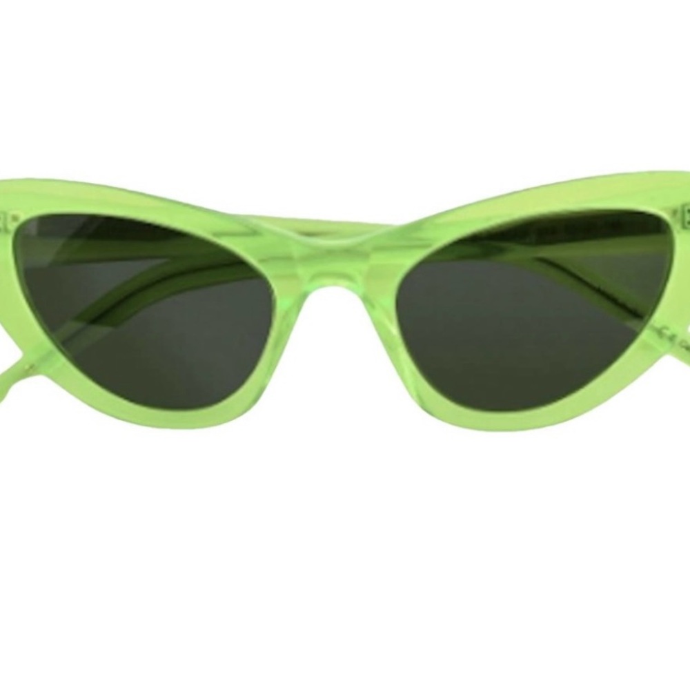 Saint Laurent Green Lily Cat-Eye Sunglasses